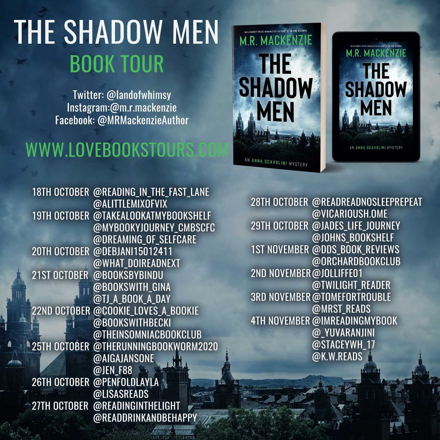 The Shadow Men book tour schedule